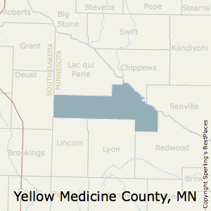 Yellow_Medicine,Minnesota County Map